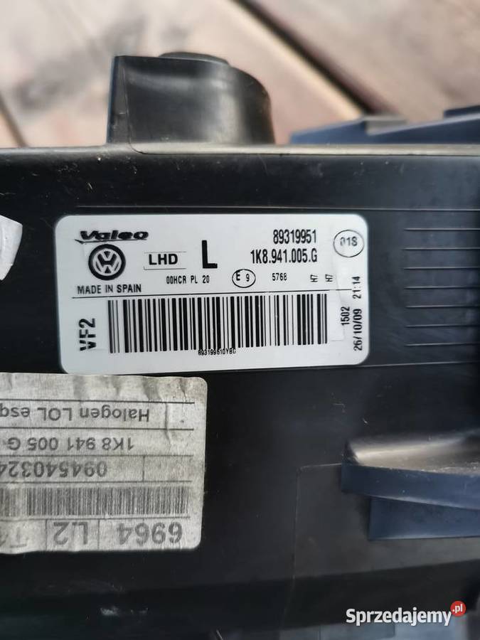 LAMPA PRZEDNIA VW SCIROCCO 09 1K8941005G LEWA