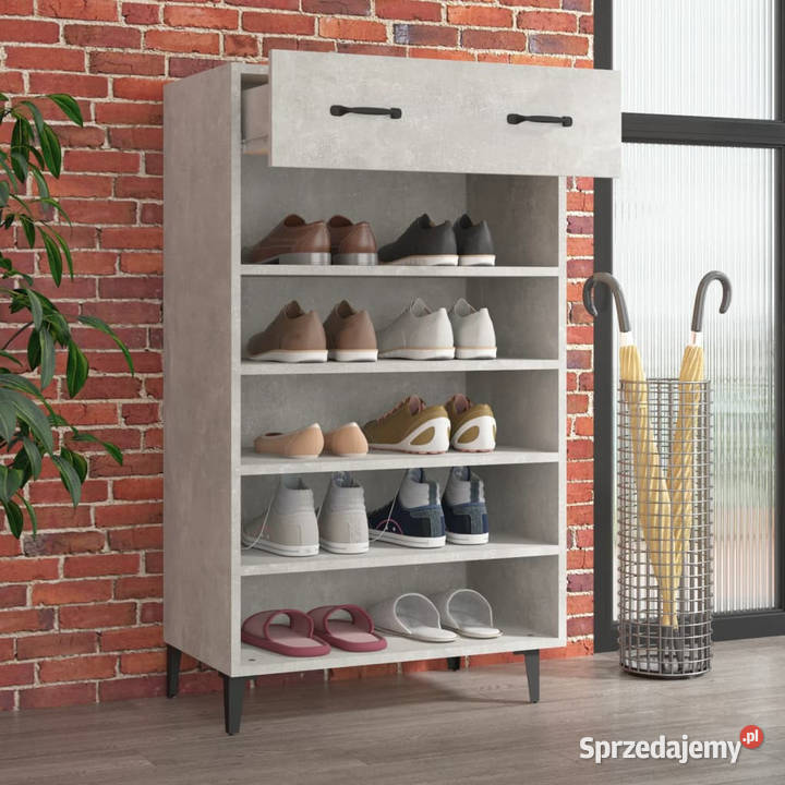 Szafka na buty szarość betonu 60x35x105 WM812793