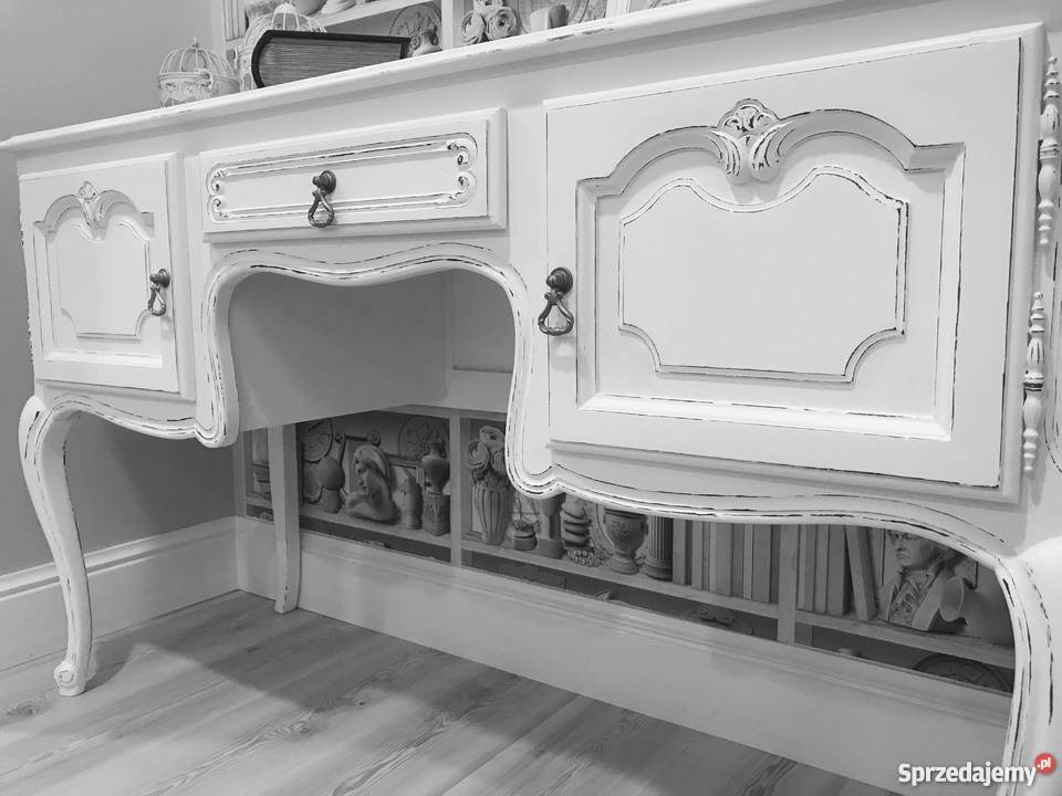 Biurko księżniczki białe Ludwik shabby chic 45cm Nowy Tomyśl