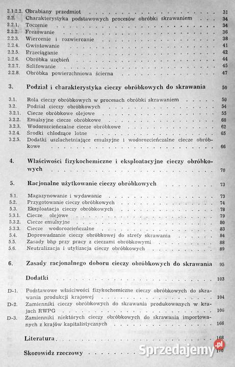 Ciecze obróbkowe do skrawania metali Jan Ryszard
