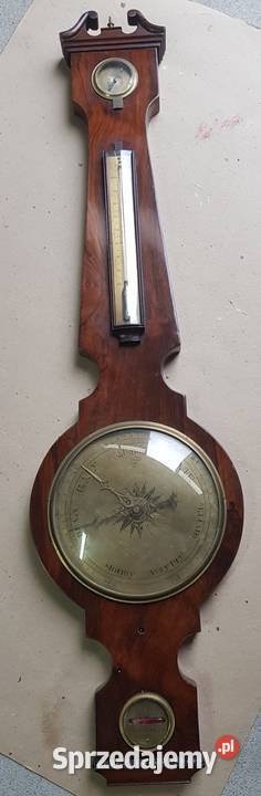 Barometr rtęciowy biedermeier orzech 1860 antyk Orneta sprzedam