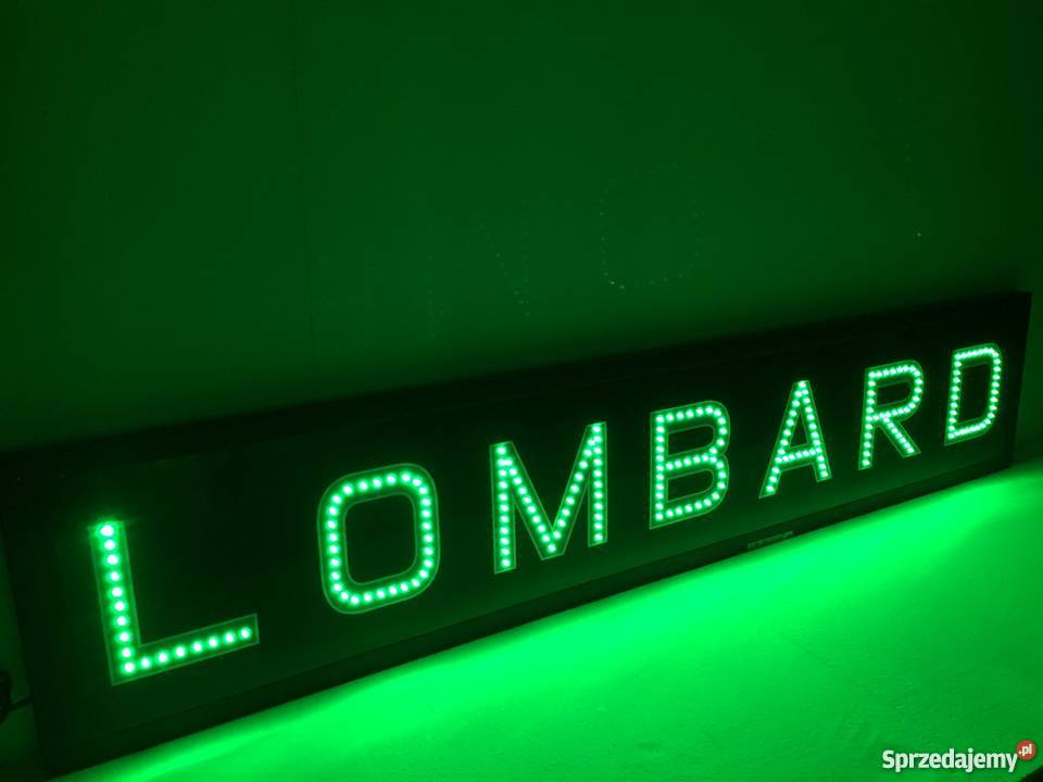 Reklama LED LOMBARD 150x30 zewnętrzna Pomiechówek