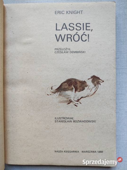 Lassie Wróć Eric Knight 1989 lektura książka Kielce
