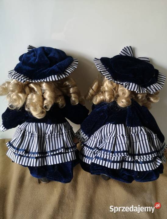 dwie porcelanowe lalki vintage bliźniaczki kujawsko-pomorskie Toruń sprzedam