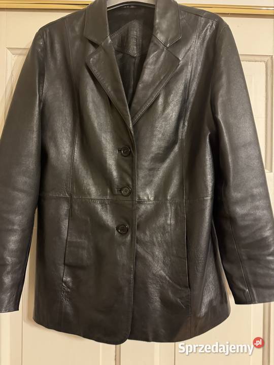 Marynarka damska S ze skóry naturalnej czarna Rozmiar 36(S) Częstochowa