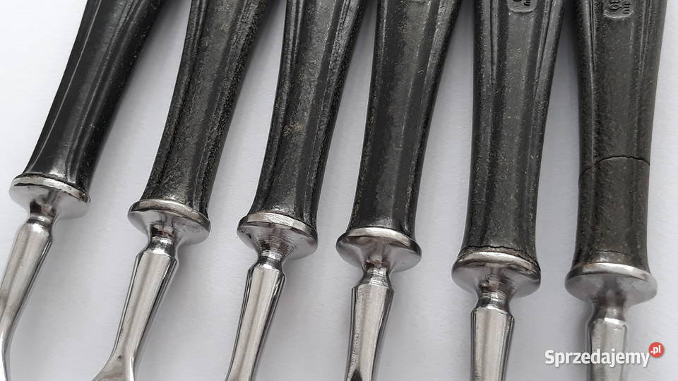 Widelce obiadowe 1 BAKELIT sztućce PRL śląskie Dąbrowa Górnicza