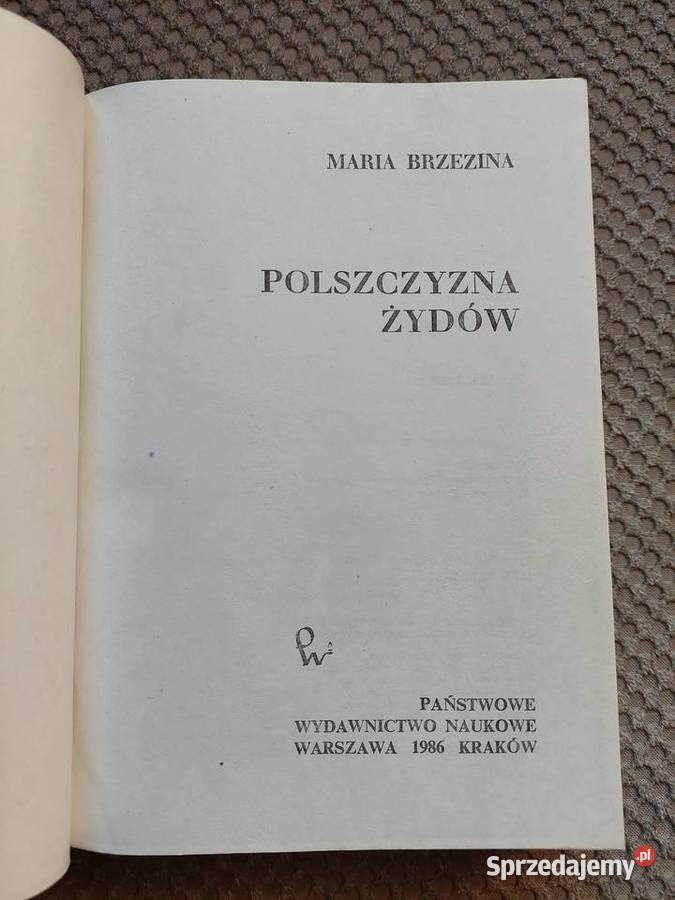 Maria Brzezina Polszczyzna Żydów Kraków sprzedam
