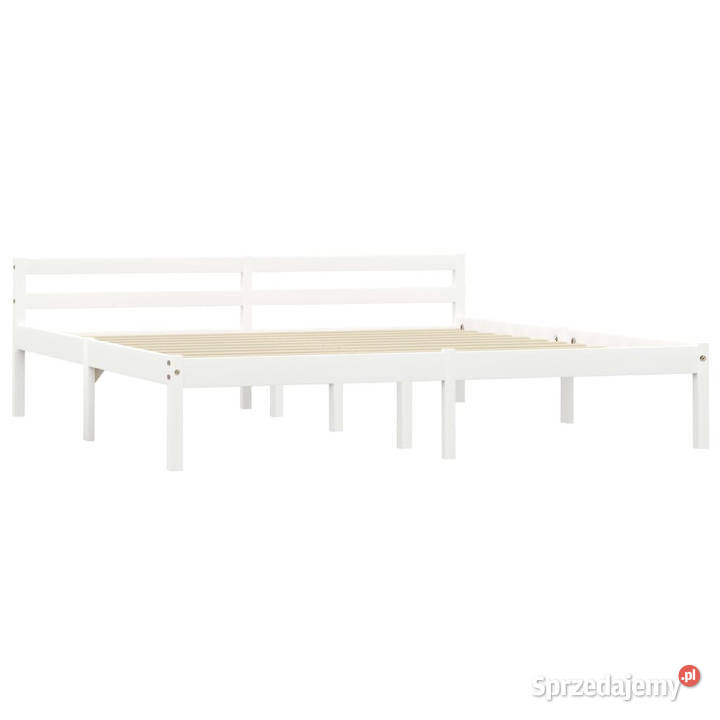 Rama łóżka biała lite drewno sosnowe 180 x 200 Warszawa