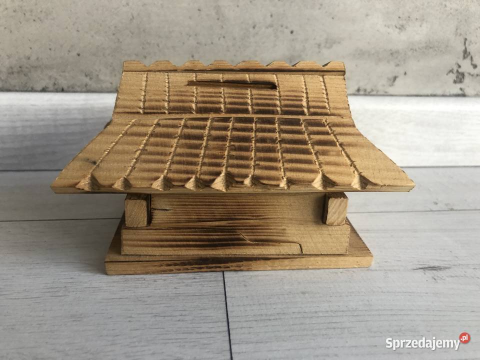 Kolekcjonerska skarbonka drewniana wykonana Rękodzieło Łódź sprzedam