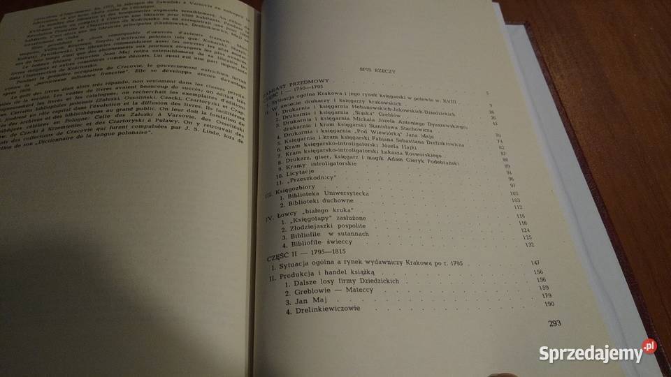 Drukarze księgarze i bibliofile krakowscy 1750 Kultura i Rozrywka Gdańsk