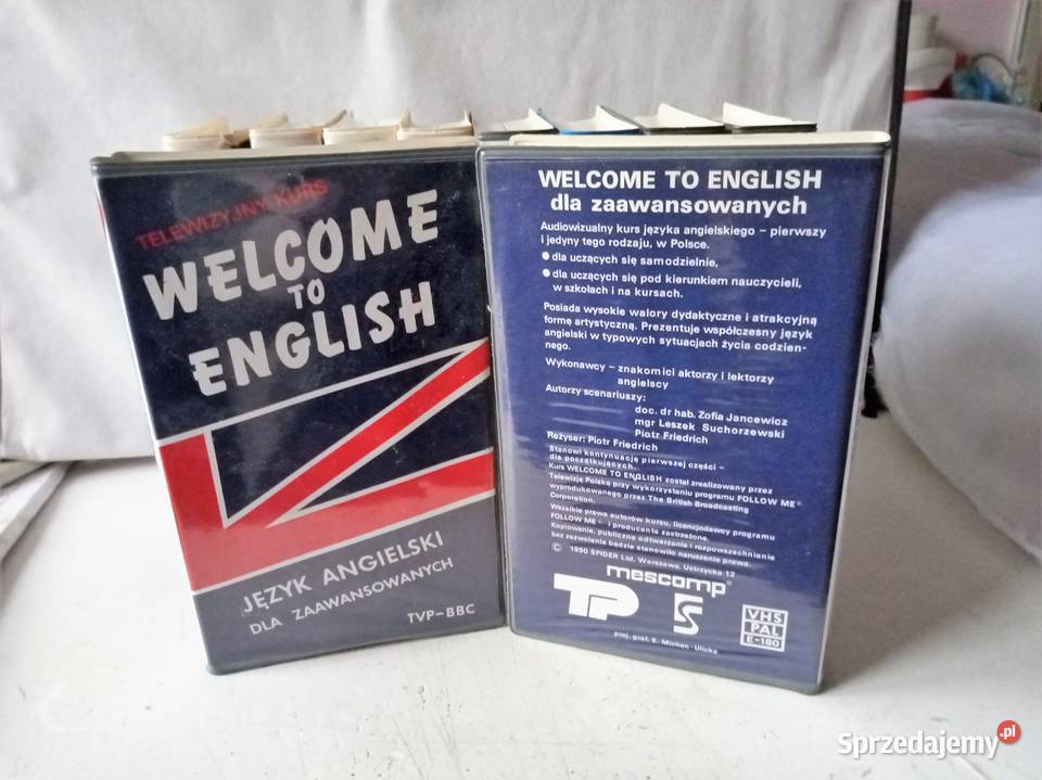 Duży kurs języka angielskiego na kasetach VHS Kultura i Rozrywka Warszawa
