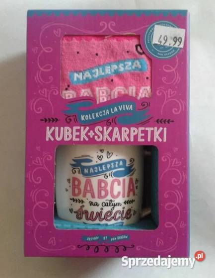 Zestaw na DZIEŃ BABCI Kubek skarpetki w opolskie Wołczyn sprzedam