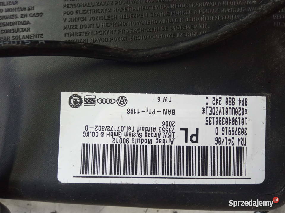 AUDI A3 8P PODUSZKI FOTELA osobowe Kobylnica