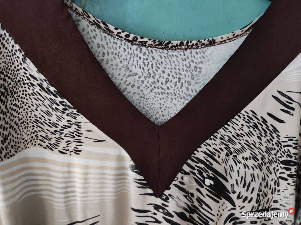 bawełniana bluzka top dekolt luźny fason Moda i Styl