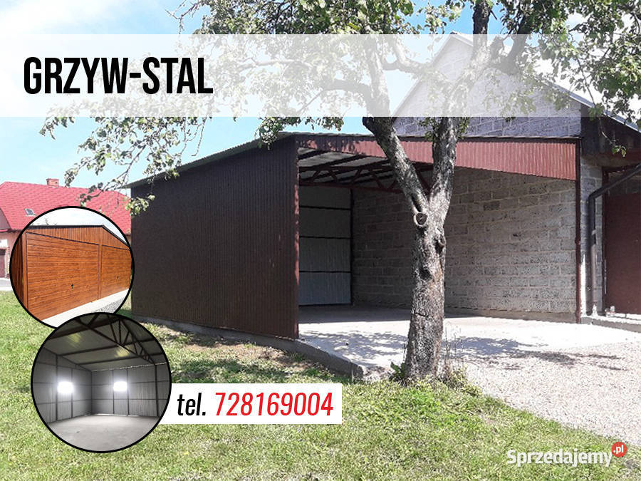 Garaż blaszany JEDNOSPADOWY ZADASZENIE BOCZNE lubuskie