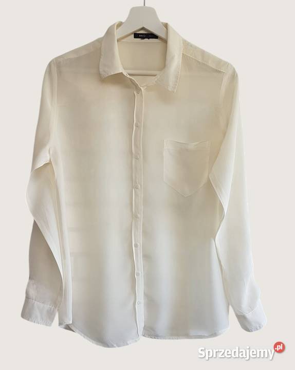 Damska elegancka bluzkakoszula ecri długim Chrzanów