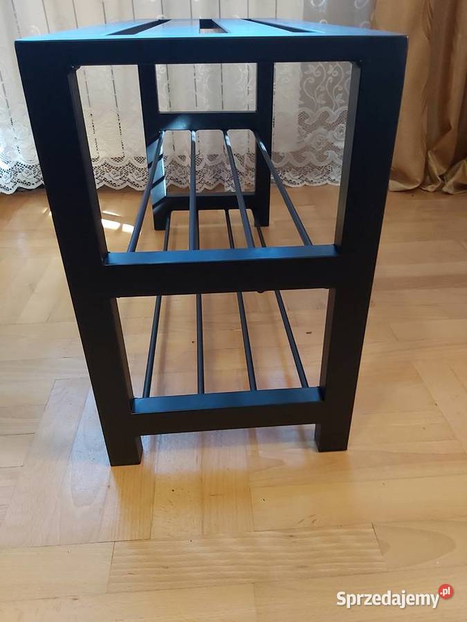 Ławka z półkami na buty metalowa
