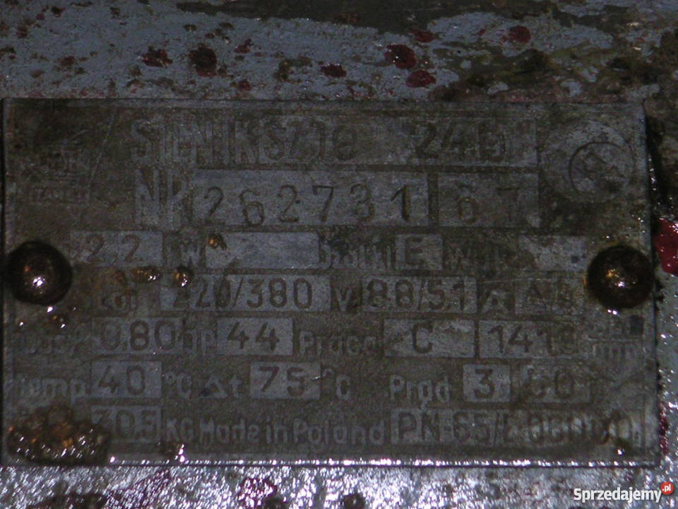 Silnik elektryczny 3 fazowy 22 KW 1400 OBR MIN Augustów