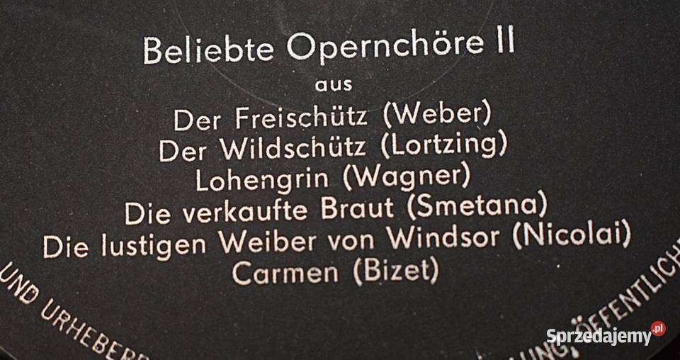 Wybór popularnych chóralnych oper część I II Chełmno sprzedam