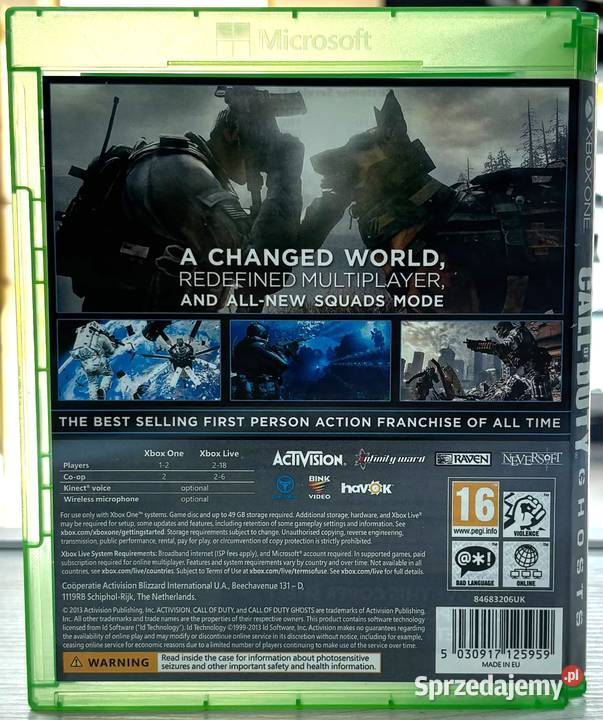 Gry Xbox One Call of duty ghosts Elbląg