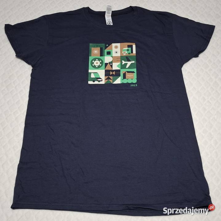 Koszulka krótki rękaw Tshirt granatowa Amazon sprzedam