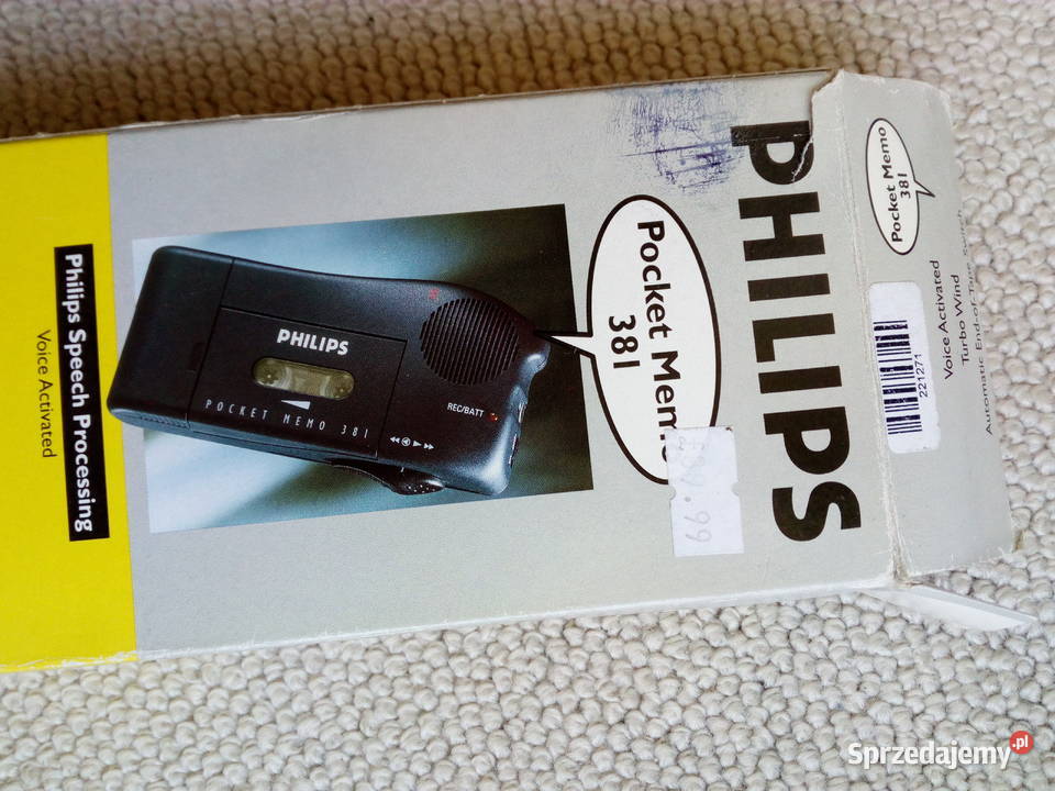Dyktafon kasetowy PHILIPS Pocket Memo 381 lubelskie