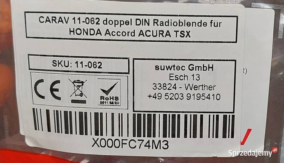 CARAV 11062 OBUDOWA RAMKA RADIA 2 DIN HONDA