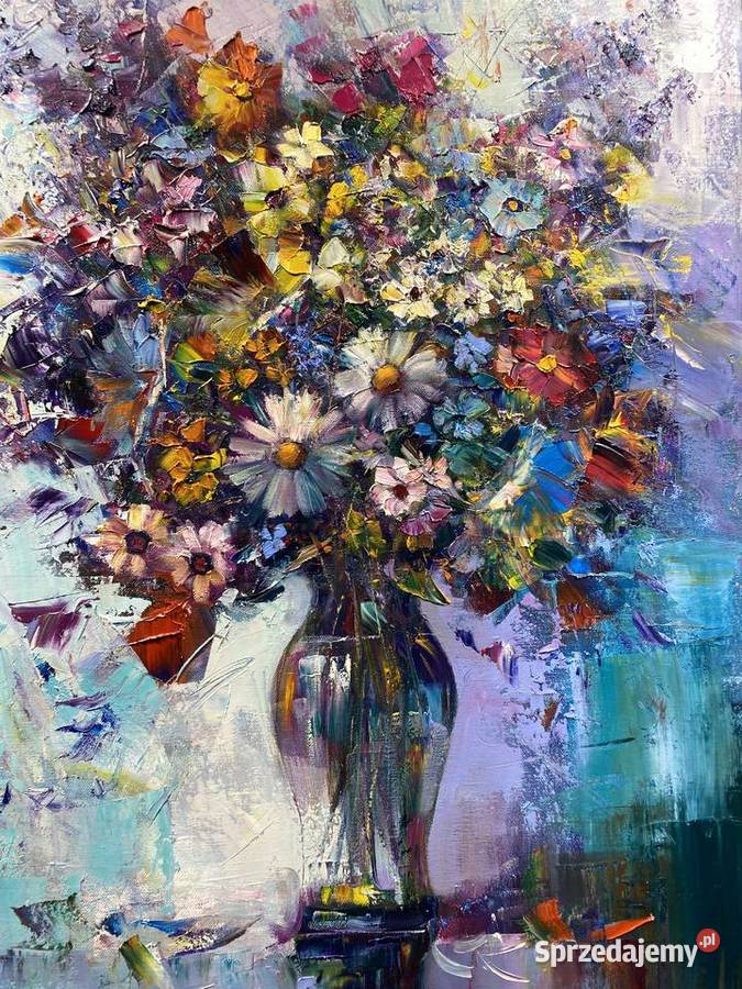 Pitsko Giennadij Polne kwiaty 70x50 obraz olejny