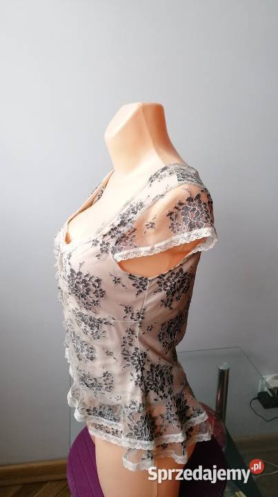 ŚLICZNA BEŻOWA BLUZECZKA DOROTHY PERKINS R42 Bluzki i koszule