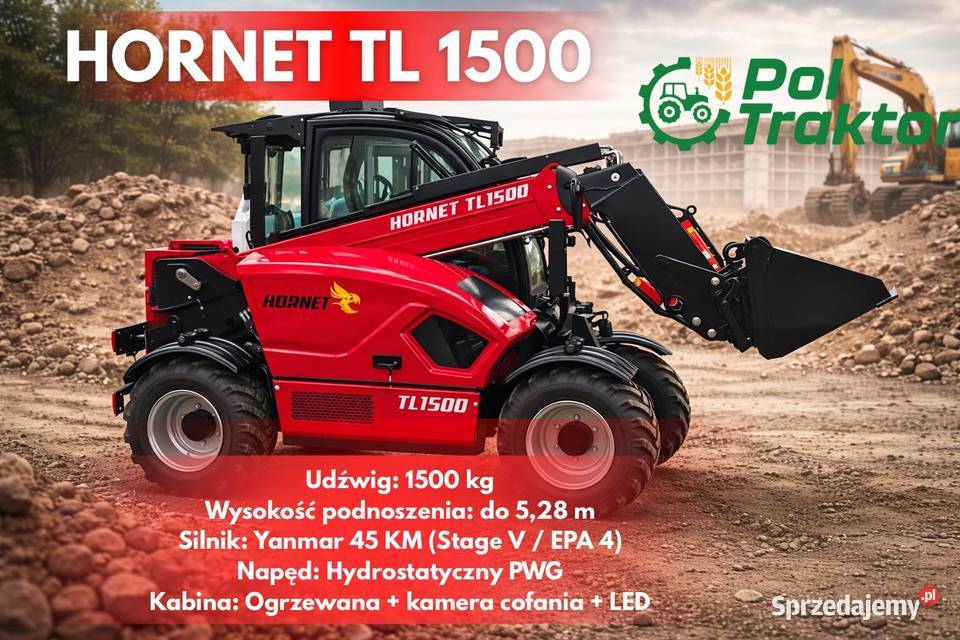Ładowarka teleskopowa Hornet TL udźwig 1500 Nowa Kalisz sprzedam