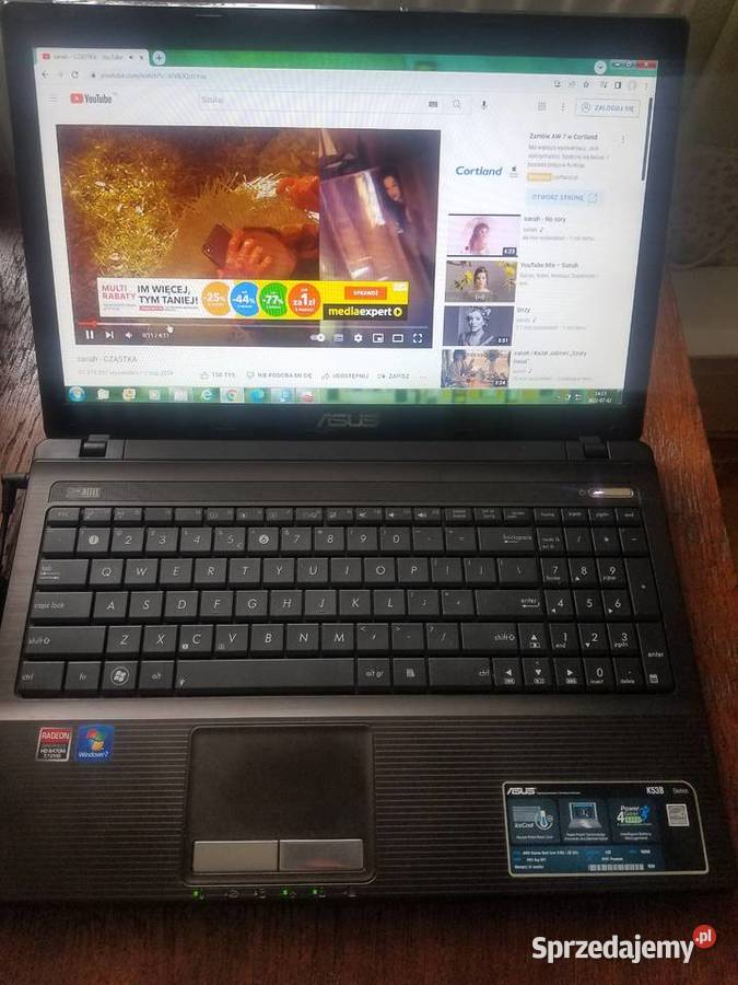 Laptop ASUS K53B 4GB podkarpackie Rymanów