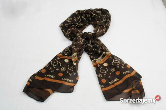 APASZKA Z SZYFONU JEDWABNEGO CHANELROZNE RODZAJ Lublin