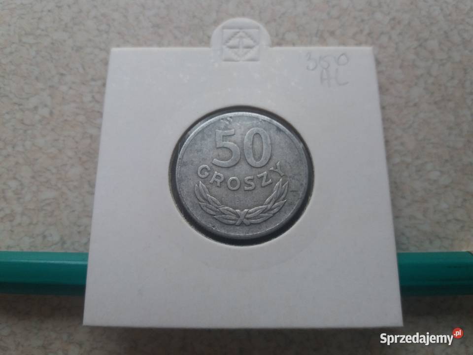Moneta 50 groszy bez znaku mennicy rok 1949
