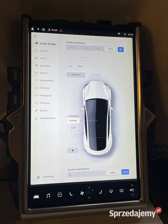 Tesla model S ekran mały ekran duży 90D Liczniki i zegary Poznań