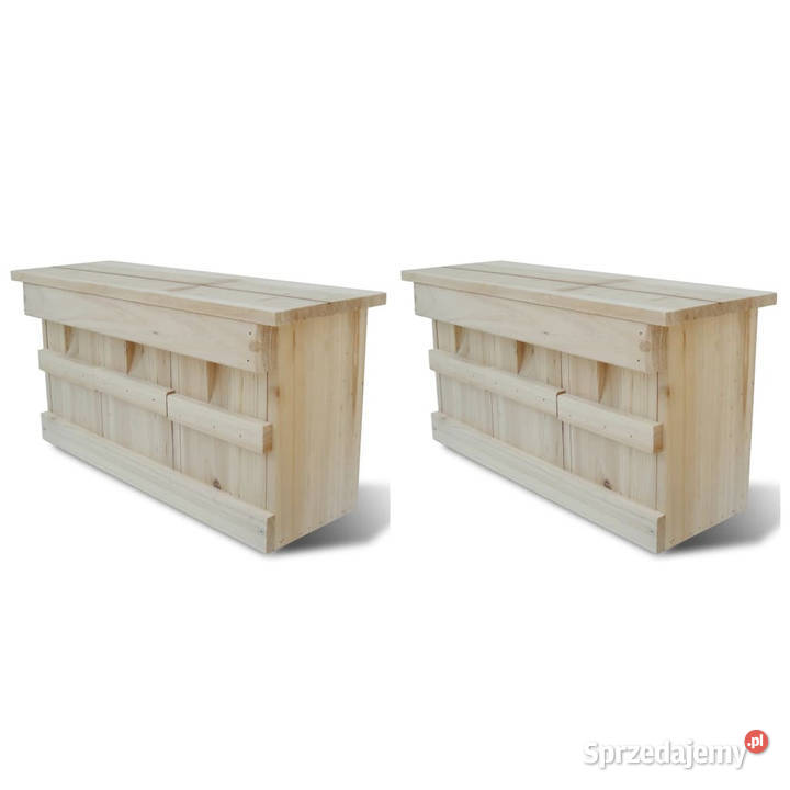 Domki wróbli 2 drewniane 44 x 155 x 215 WM276008 Pozostałe