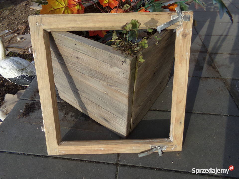 Rama okienna lustro aranżacja wnętrz retro 55x58 Ełk