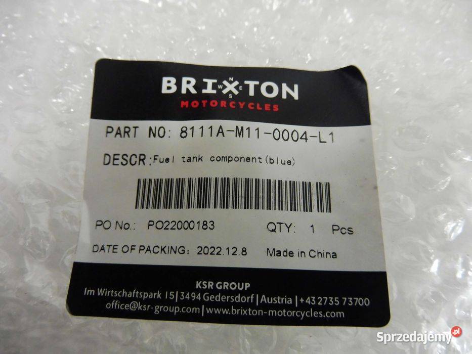Brixton Cafe Racer zbiornik paliwa bak nowy A465 Poznań