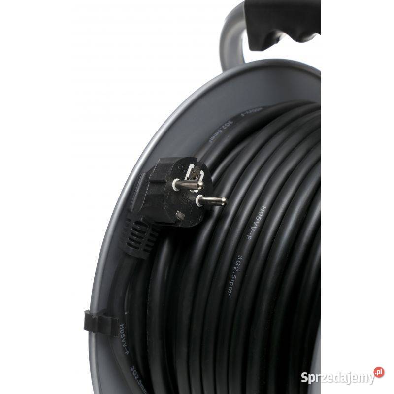 PRZEDŁUŻACZ BĘBNOWY BUDOWLANY 50m KABEL 3x25 NA