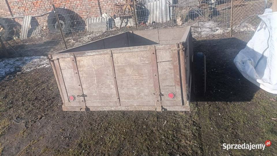 Przyczepka jednoosiowa wózek do ciągnika Zamość