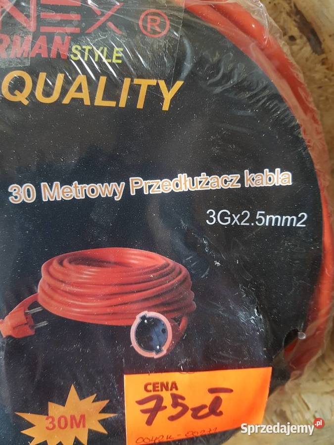PRZEDŁUŻACZ OGRODOWY GRUBY BUDOWLANY 30M 3x25mm Głogowa