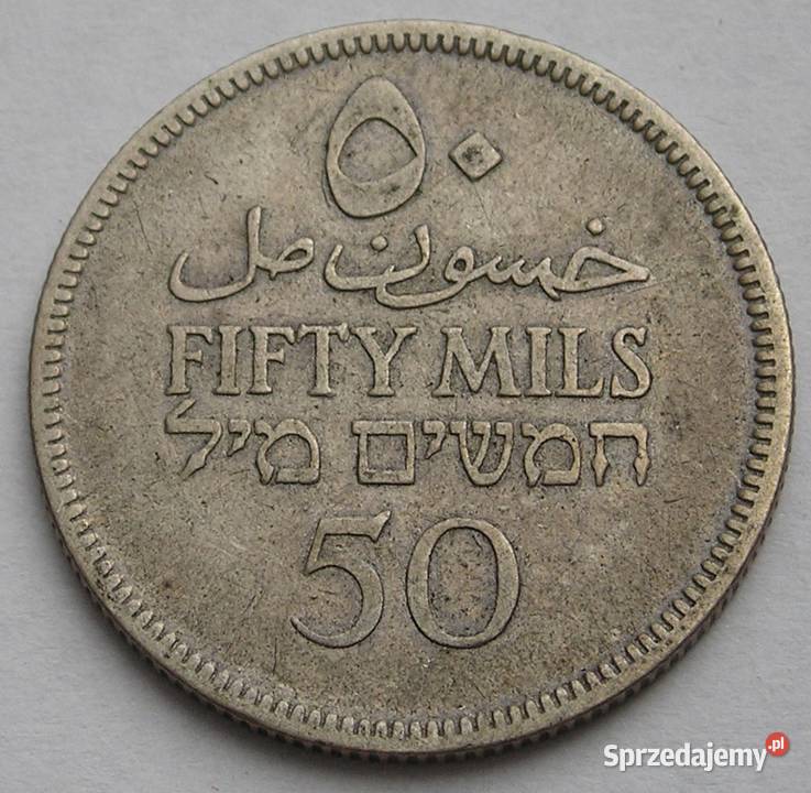 PALESTYNA 50 MILS 1927 SREBRO Numizmatyka sprzedam