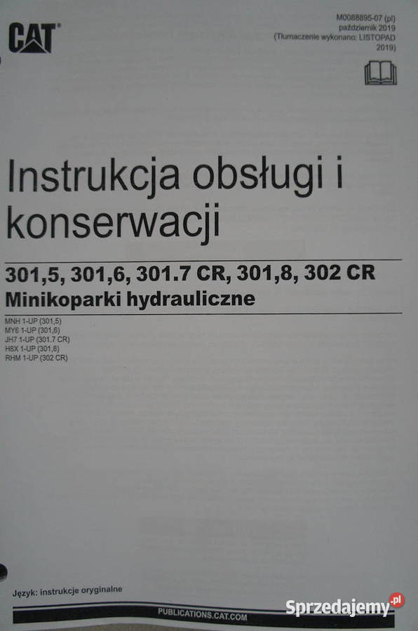Instrukcja obsługi DTR CATERPILLAR 3015 3016