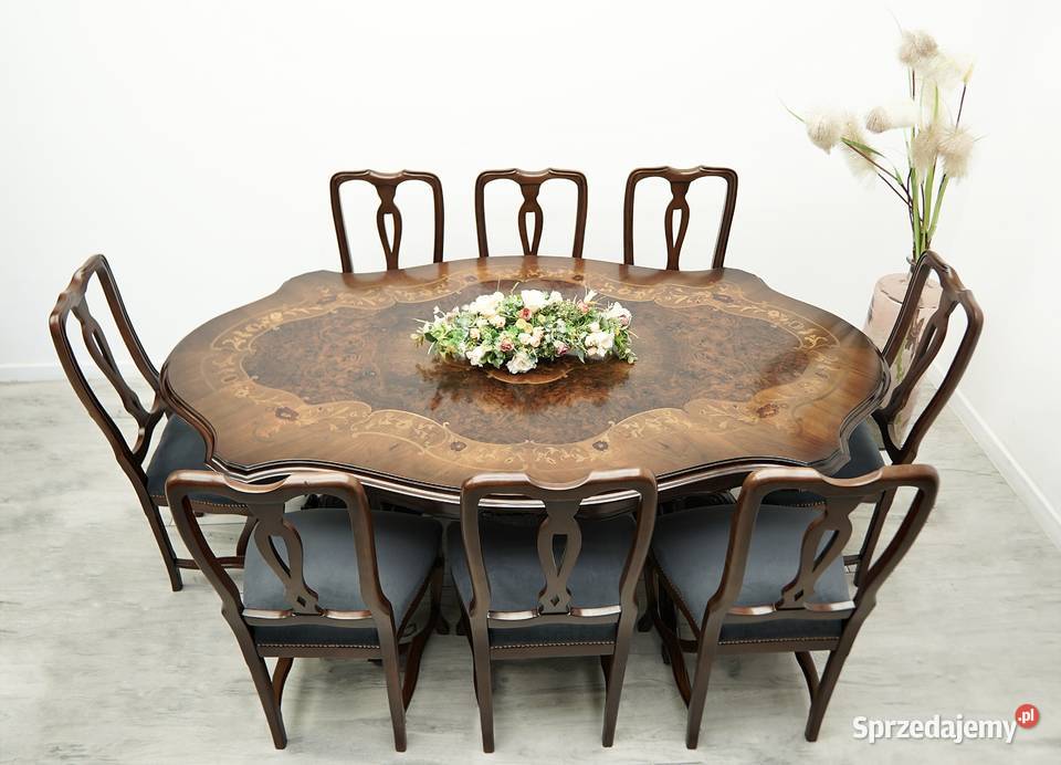 Zjawiskowy intarsjowany stół z lat 40 XXw Jerka sprzedam