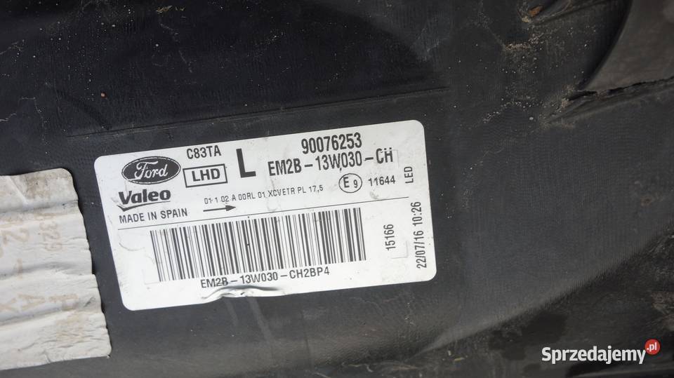 FORD S MK2 GALAXY MK4 FULL LED LEWY REFLEKTOR