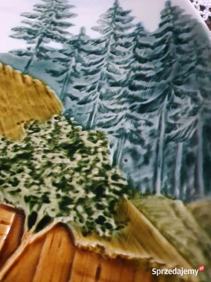talerz porcelanosygnowany chata górska