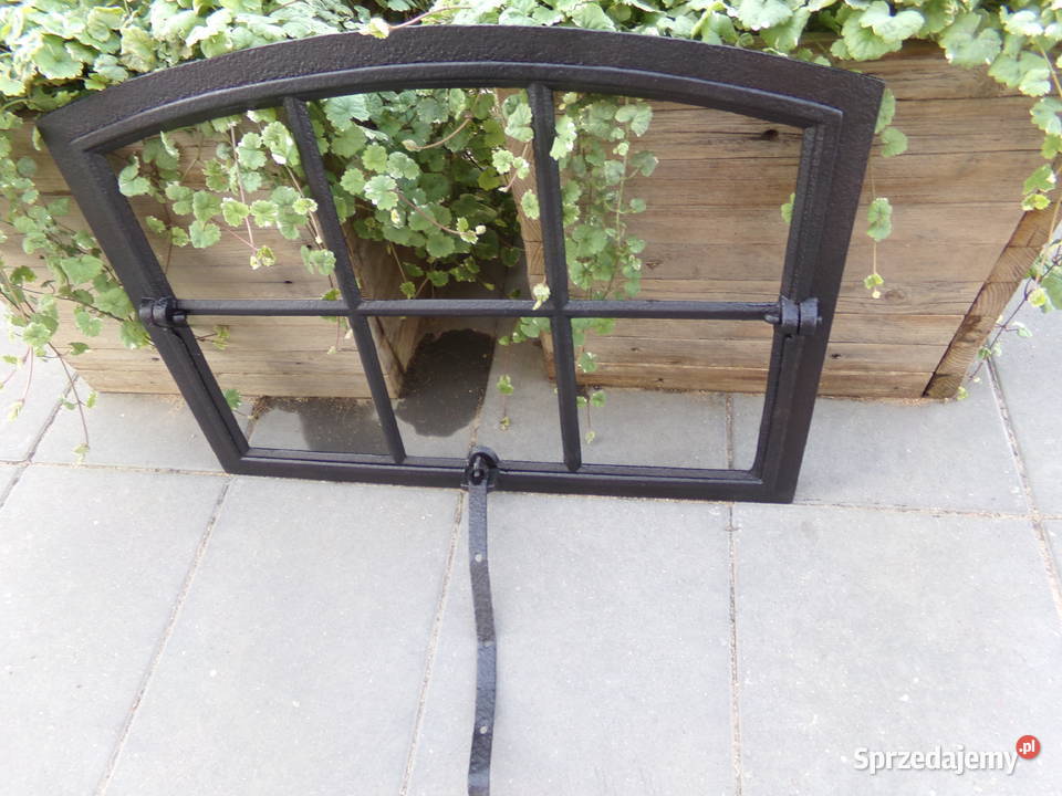 Stare okno loft retro lustro grill ogrodzenie Ełk