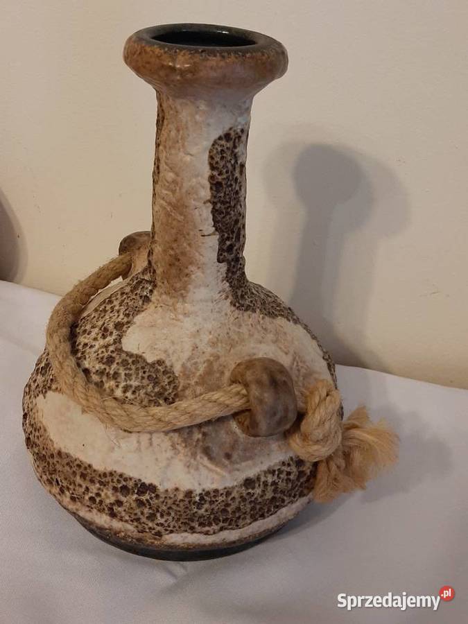 Duży wazon ceramiczny lava sygnowany Inowrocław