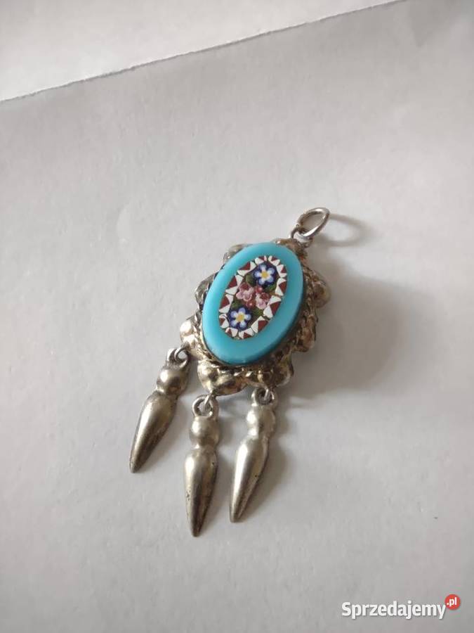 Stary wisiorek mikromozaika Millefiori sprzedam