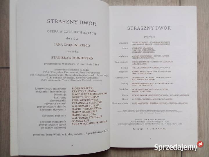 Straszny Dwór wydawnictwo Teatru Wielkiego w Wronki