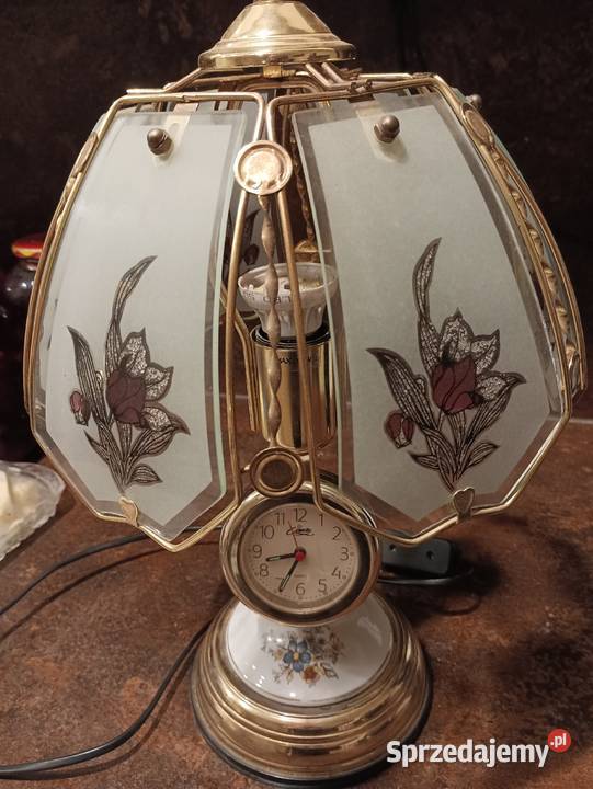 Lampa ze szkła z zegarkiem Lampy podłogowe Olsztyn